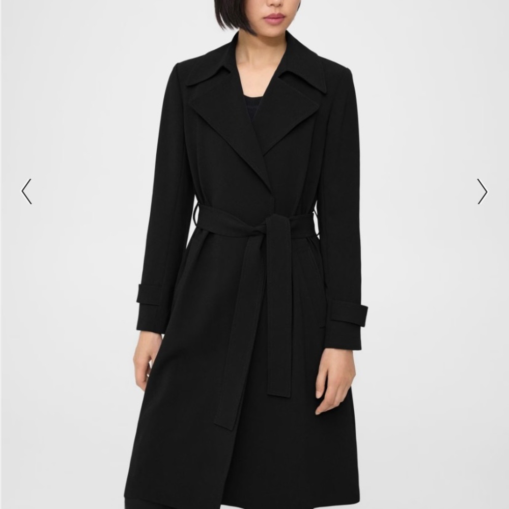 Theory Oaklane Trench Coat NWT M black